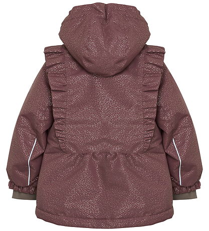 En Fant Vinterjakke - Rose Taupe m. Guldprikker/Flæser