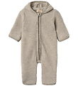 Wheat Jumpsuit - Wool fleece - Ata - Khaki Melange