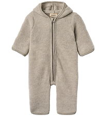 Wheat Jumpsuit - Wool fleece - Ata - Khaki Melange