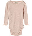 Wheat Body l/æ - Uld/Silke - Liea - Pale Lilac m. Hulmønster
