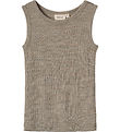 Wheat Undertrøje - Uld/Silke - Rib - Iggy - Khaki Melange