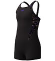 Speedo Badedragt - HyperBoom Splice Legsuit - Sort/Fersken