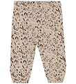 Minymo Sweatpants - Smoke Gray w. Flowers