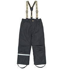 Mikk-Line Skibukser m. Seler - Recycled - Sort