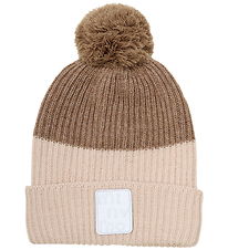 Minymo Hue m. Fleece - Uld/Akryl - Caribou m. Kvast