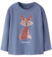 Name It Bluse - NmfVeen - Blue Ice/Foxy