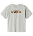 Name It T-shirt - NkmOrland - Gråmeleret m. Print