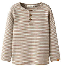 Lil Atelier Bluse - NmmOhio - Slim - Turtledove/Sepia Tint
