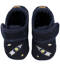 Melton Slippers - Wool - Marine