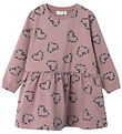 Name It Sweat Dress - NmfOlukria - Toadstool w. Hearts