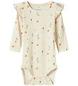 Name It Bodysuit l/s - NbfOhio - Peyote Melange w. Flowers