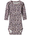 Name It Body l/æ - NbfOalia - Burnished Lilac m. Blomster