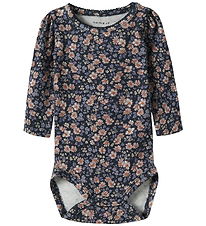Name It Body l/æ - NbfOalia - Navy Blazer m. Blomster