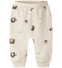 Name It Sweatpants - NbnOhapi - Peyote Melange m. Elefanter