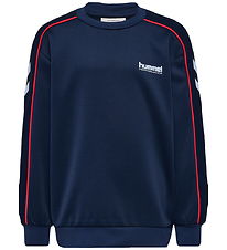 Hummel Bluse - hmlJR Performance - Interlock Crewneck - Blå