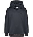 Hummel Hættetrøje - hmlJR Performance - Interlock Hoddie - Ebony