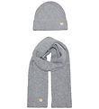 Kids Only Beanie and Scarf - Knitted - KogAvery - Light Grey Mel