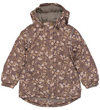 Mikk-Line Vinterjakke - Recycled - Sparrow m. Blomster