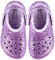 Crocs Sandaler m. For - Classic Lined Chunky Glitter - Purple Mo