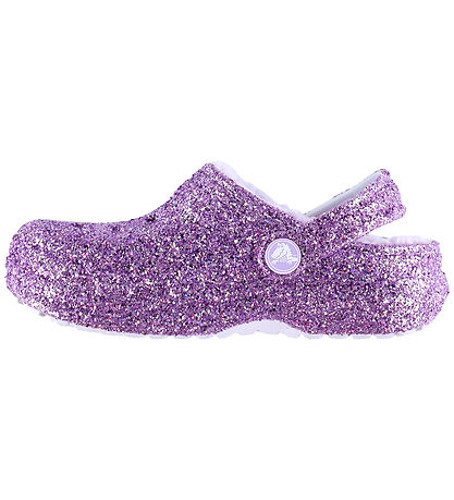 Crocs Sandaler m. For - Classic Lined Chunky Glitter - Purple Mo