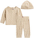 Tommy Hilfiger Gaveæske - Bluse/Bukser/Hue - Strik - Malted Milk