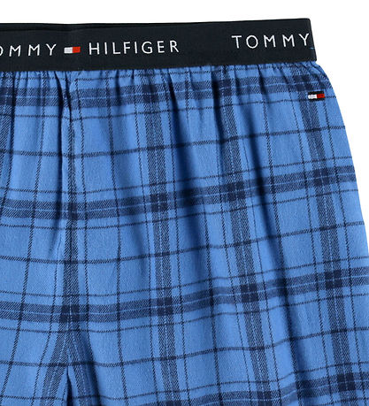 Tommy Hilfiger Bukser - Tonal Plaid Blue m. Tern