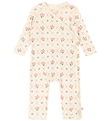 Konges Sløjd Jumpsuit - Rib - Minnie - Fleur Decor w. Pointelle