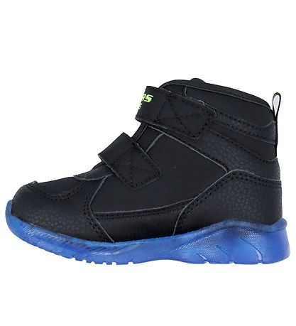 Skechers Vinterstøvler m. Lys - Splash Beams - Sort/Blå/LIme