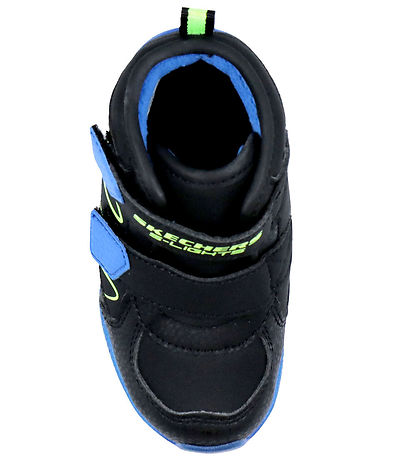Skechers Vinterstøvler m. Lys - Splash Beams - Sort/Blå/LIme