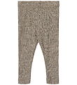 Wheat Leggings - Uld/Silke - Rib - Agi - Khaki Melange