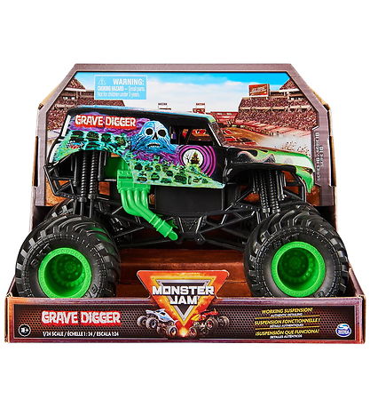 Monster Jam Collector Truck - 1:24 - Grave Digger - Sort/Grøn