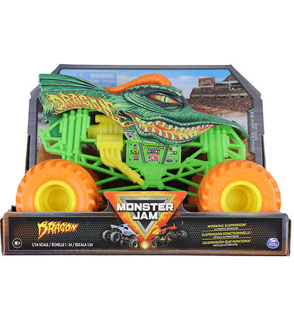 Monster Jam Collector Truck - 1:24 - Dragon - Grøn/Orange