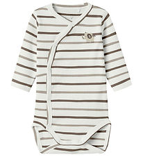 Name It Wrap Bodysuit l/s - Rib - NbnOfant - Cloud Dancer