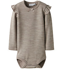 Name It Bodysuit l/s - Wool/Viscose - NbfWyla - Satellite