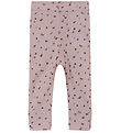 Name It Leggings - Uld/Modal - Rib - NbfWomi - Shadow Gray/Dots