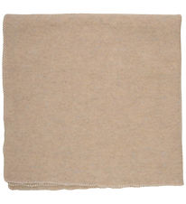 Huttelihut Tæppe - Uldfleece - 85x85 cm - Camel Melange