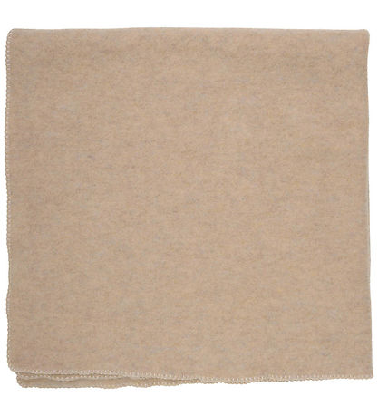 Huttelihut Tæppe - Uldfleece - 85x85 cm - Camel Melange