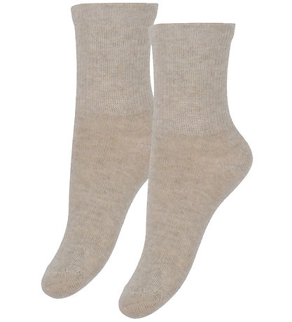 Minymo Strømper - 2-pak - Nos - Silver Mink Melange