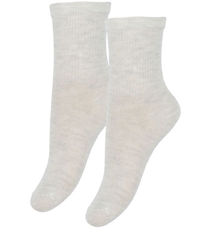 Minymo Strømper - 2-pak - Nos - Silver Birch Melange