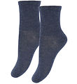Minymo Strømper - 2-pak - Nos - Blue Nights Melange