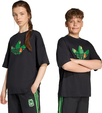 adidas Originals T-shirt - Sort m. Minecraft