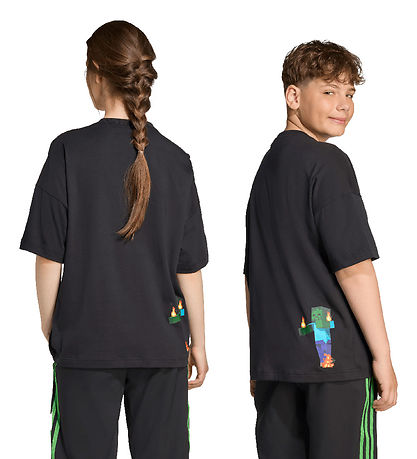 adidas Originals T-shirt - Sort m. Minecraft