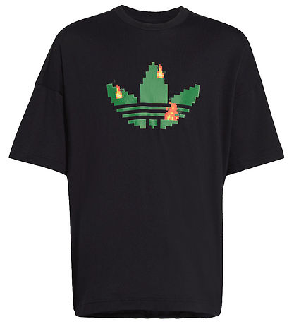 adidas Originals T-shirt - Sort m. Minecraft