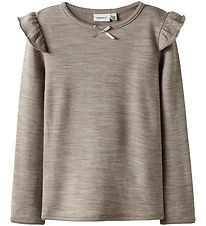Name It Bluse - Uld/Viskose - NmfWyla - Satellite