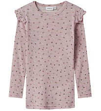 Name It Bluse - Uld - Rib - NmfWomi - Shadow Gray/Duts