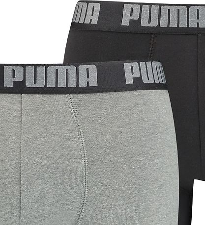 Puma Boxershorts - Basic - 2-pak - Mørk Grå/Sort
