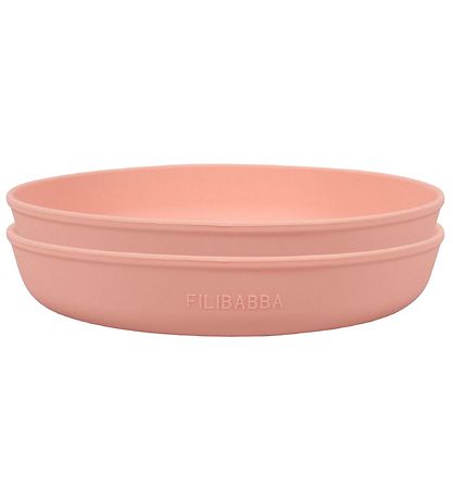 Filibabba Tallerken - 2-pak - Silikone - Peach