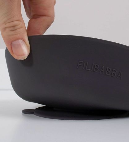 Filibabba Spisesæt - Silikone - 3 dele - Stone Grey