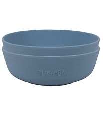 Filibabba Skål - 2-pak - Silikone - Powder Blue