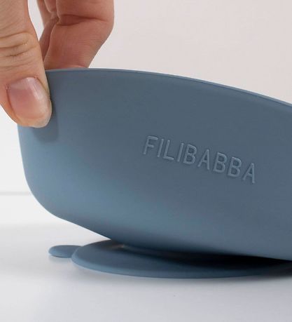 Filibabba Skål - 2-pak - Silikone - Powder Blue